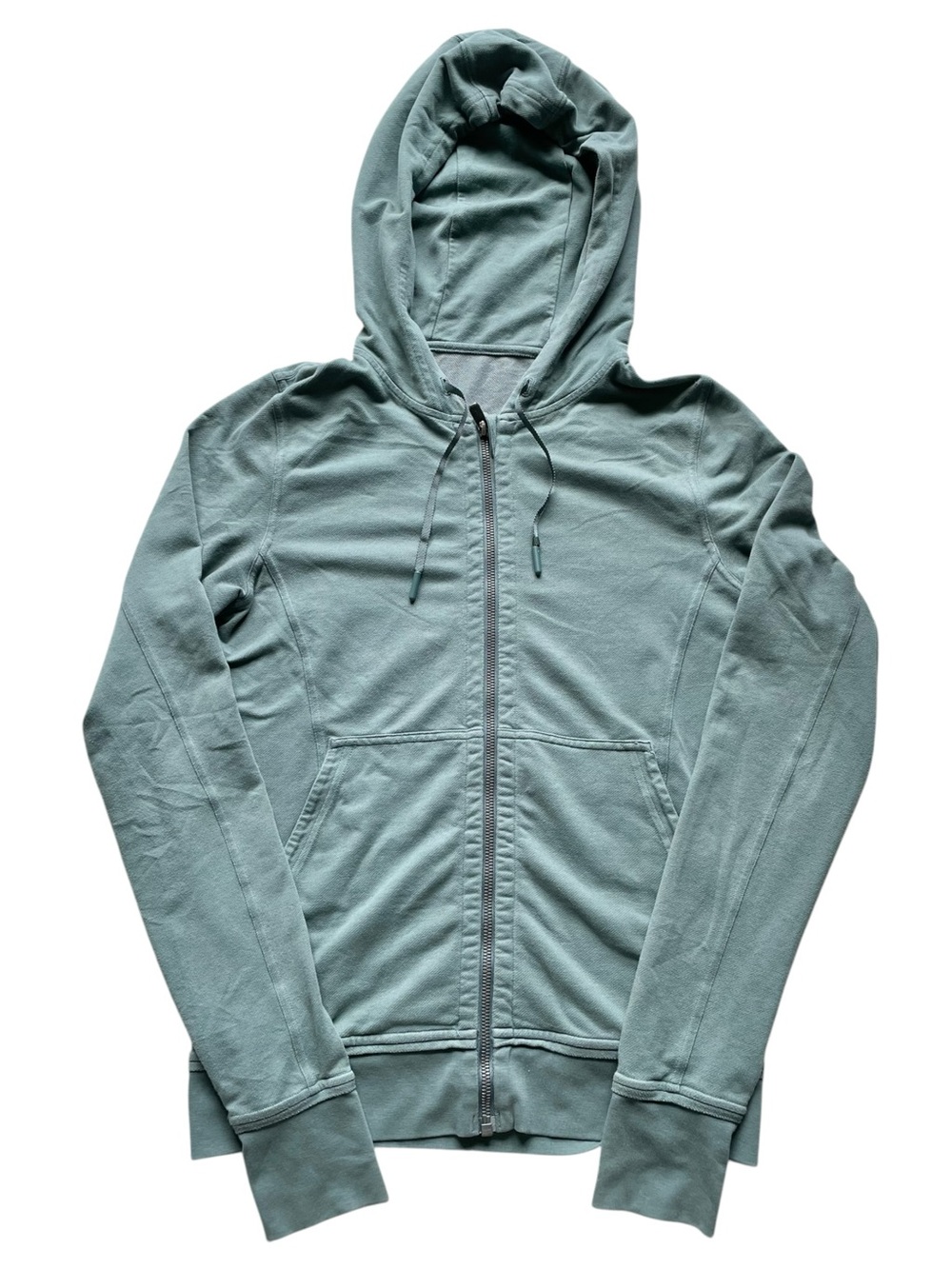 Lululemon Press Pause Full-Zip Jacket Juniper Green Pockets Women’s 6 EUC 98$
